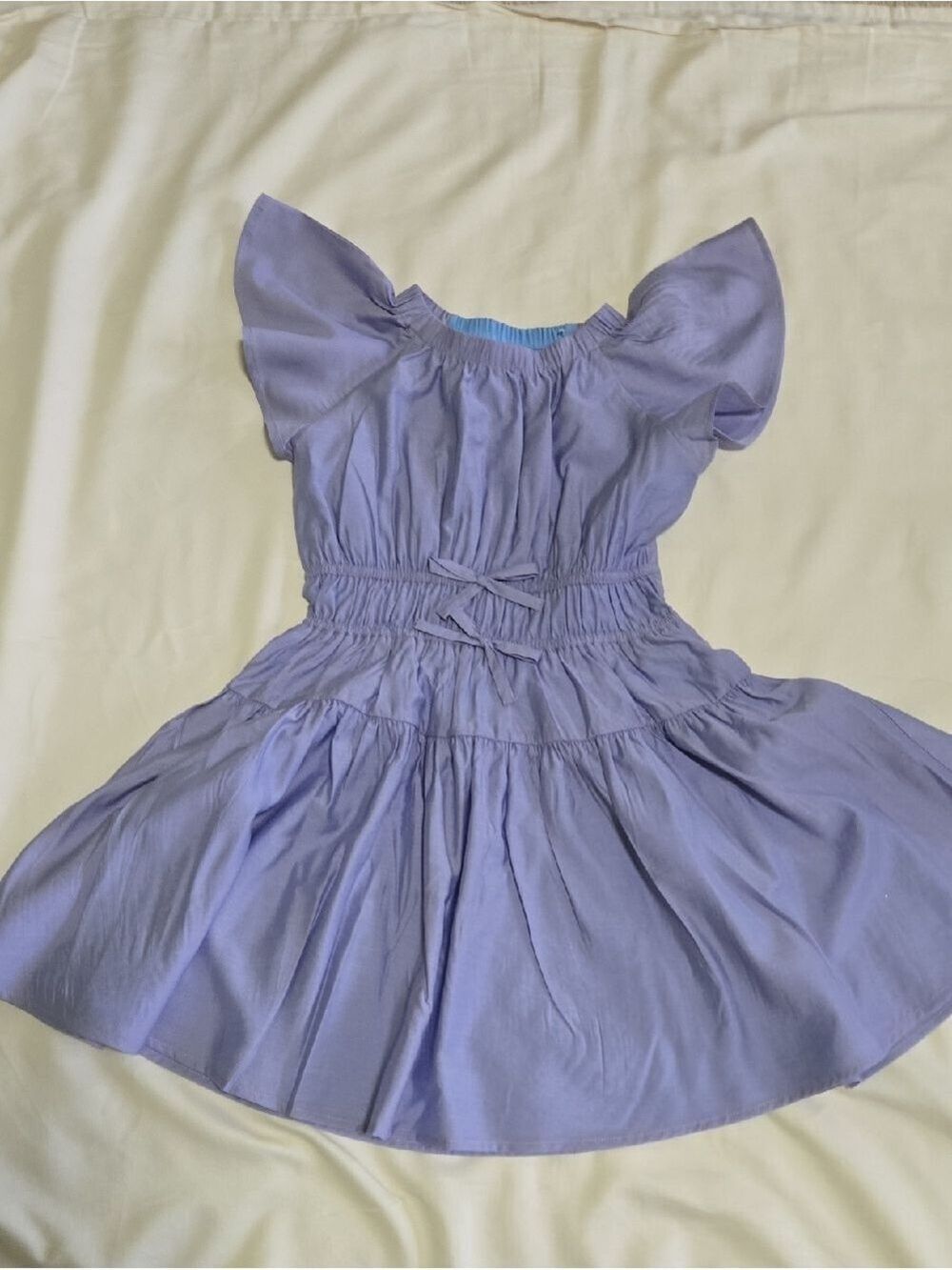 Crewcut Girls Lavender Flutter Sleeve Summer Dress
